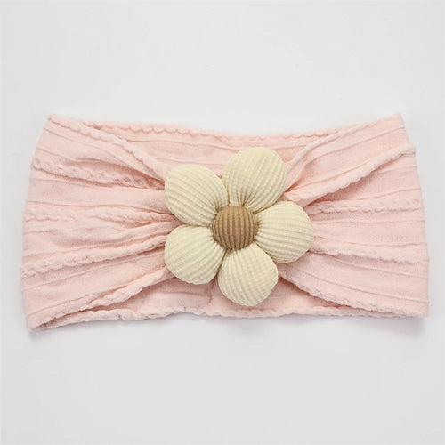 New Flower Nylon Girl Hairband Elastic Soft Baby Headband for Children
