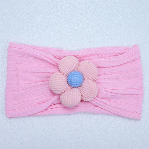 New Flower Nylon Girl Hairband Elastic Soft Baby Headband for Children