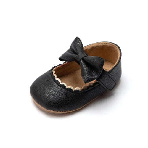 Meckior 2024 New Baby Girls Shoes Bowknot Party Dress First Walker