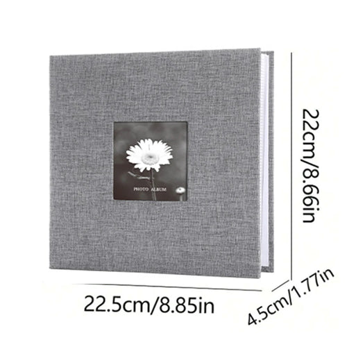 Linen Cover Photo Album 6Inch 200 Sheets Photo Album With Pockets for