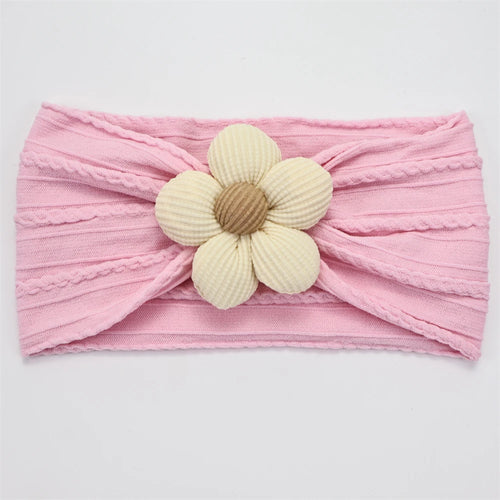 New Flower Nylon Girl Hairband Elastic Soft Baby Headband for Children