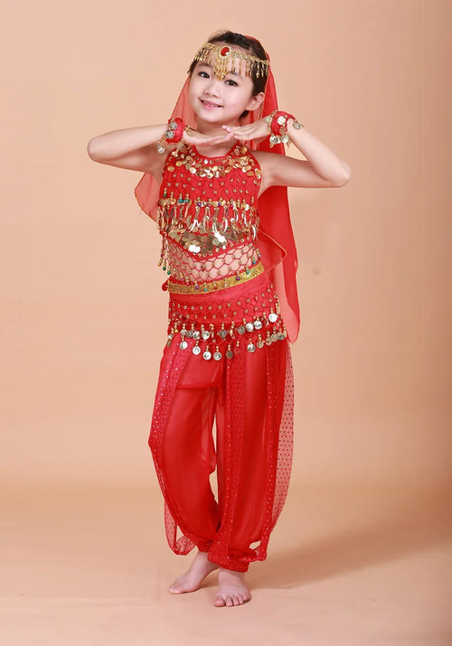 Stage Chiffon Children Indian Belly Dance Girl Costume Halloween