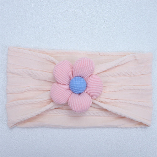 New Flower Nylon Girl Hairband Elastic Soft Baby Headband for Children