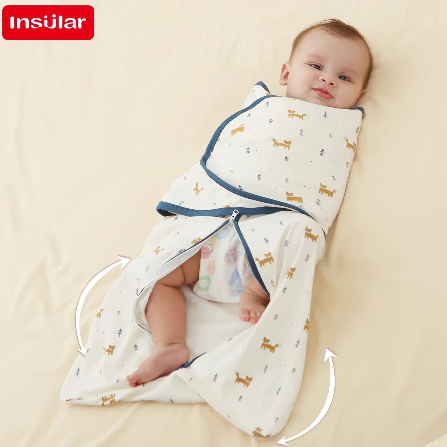 Baby Sleeping Bag For Newborn Summer Thin Soft Cotton Boys Girls Wrap