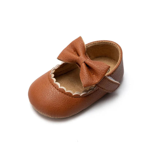 Meckior 2024 New Baby Girls Shoes Bowknot Party Dress First Walker
