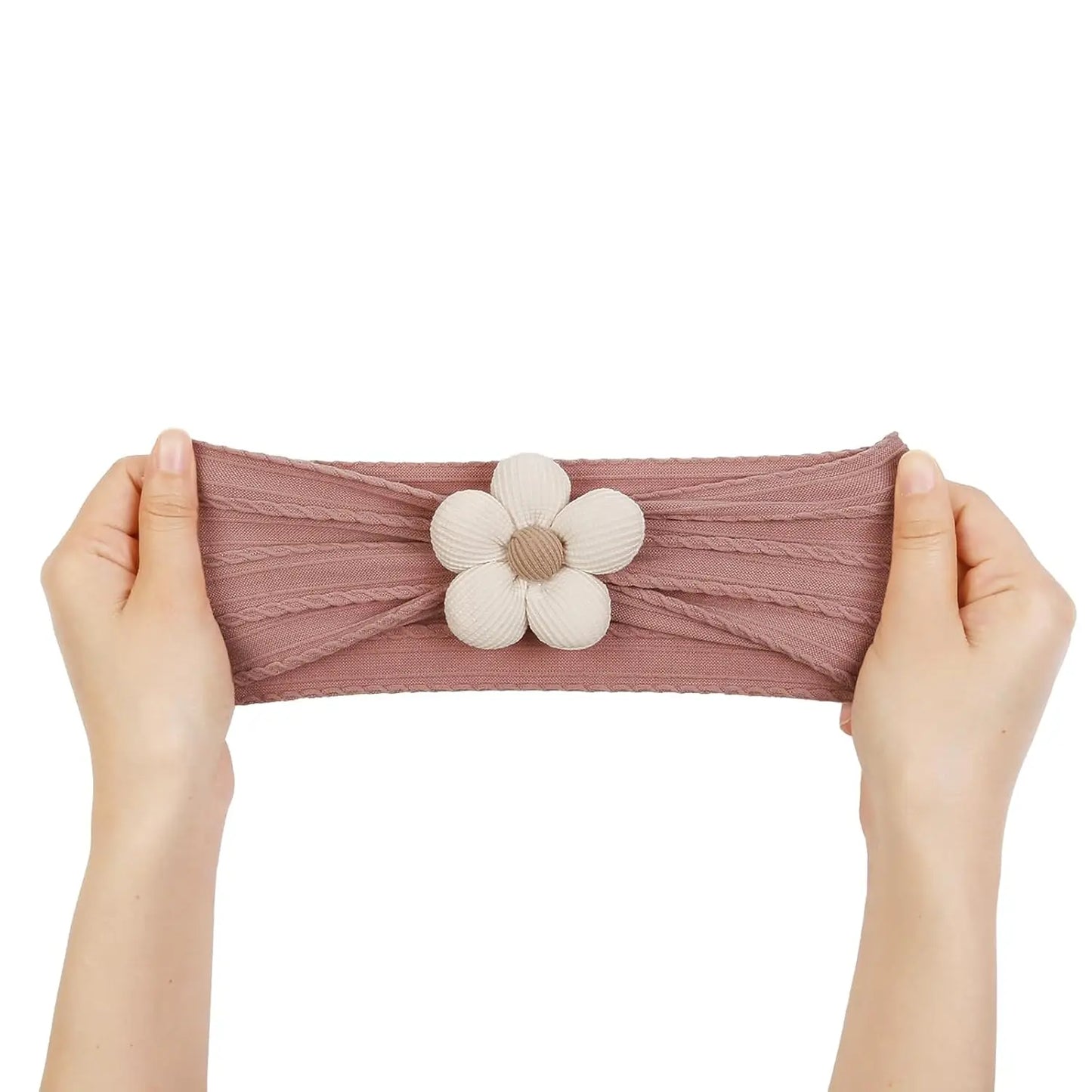 New Flower Nylon Girl Hairband Elastic Soft Baby Headband for Children
