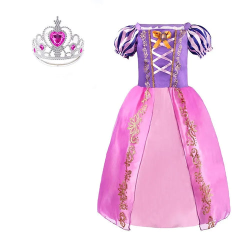 Rapunzel Dress for Girls Cinderella Belle Dress Up Fantasy Children