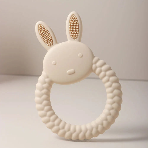 Cute Baby Rabbit Baby Toy Food Grade Safe Silicone Toothbrush bunny