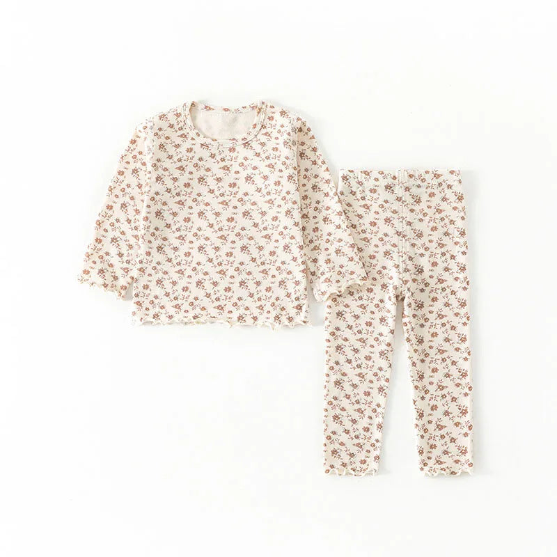 2025 Korean Trendy Infant Girls Clothes Set 0-4Y Cute Floral Boneless