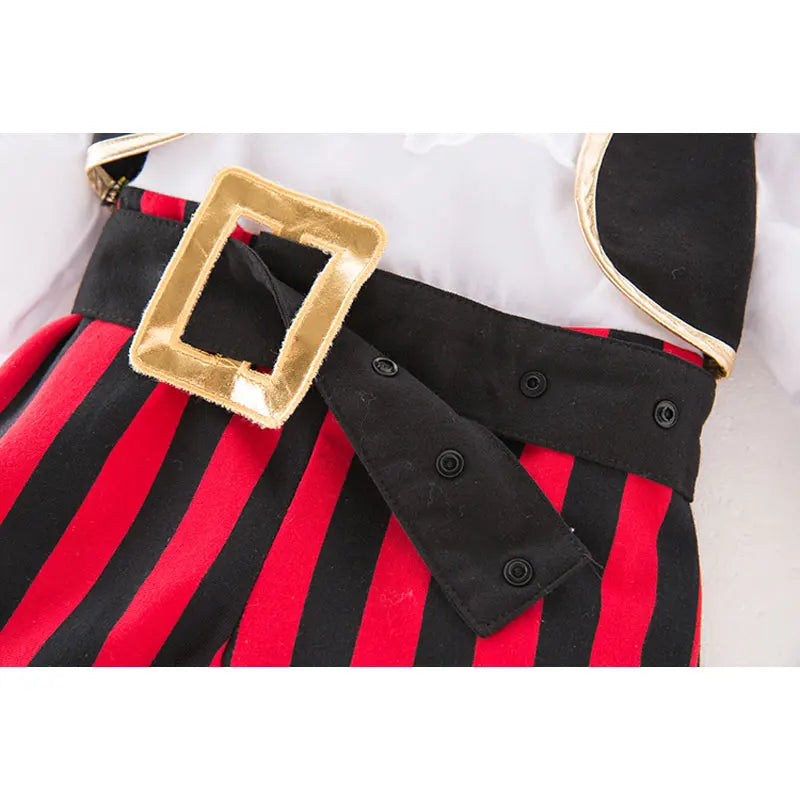 Baby Boys Girls Captain Pirate Costume Infant Toddler Romper Jumpsuit