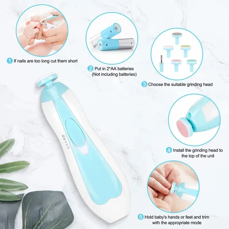 Baby Electric Nail Trimmer Kid Nail Polisher Tool Baby Care