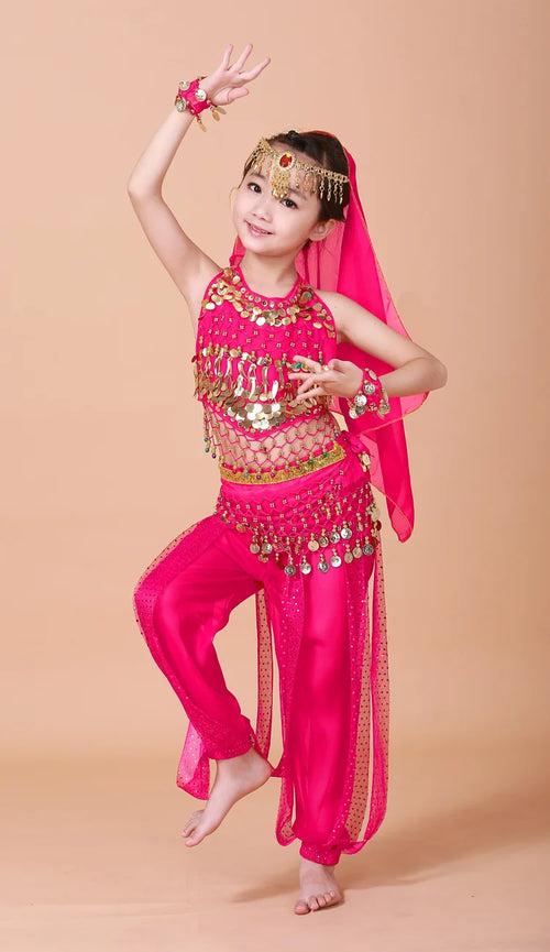 Stage Chiffon Children Indian Belly Dance Girl Costume Halloween