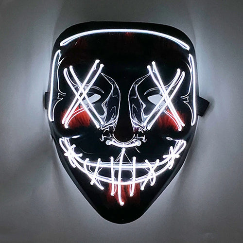 Wireless Scary Glowing Mask LED Luminous Purge Mask Halloween Horror