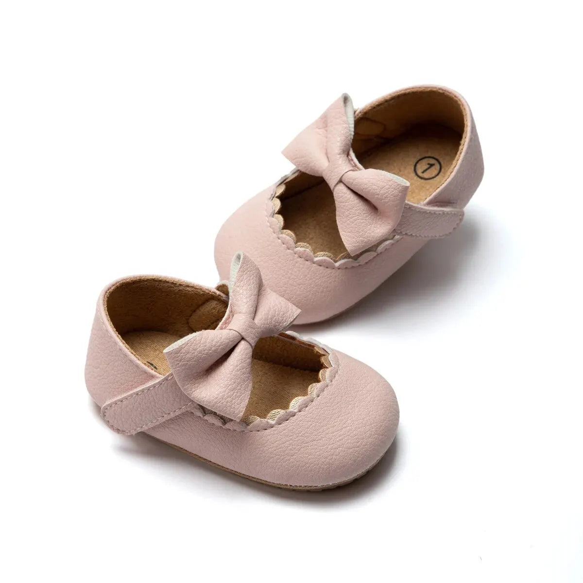 Meckior 2024 New Baby Girls Shoes Bowknot Party Dress First Walker