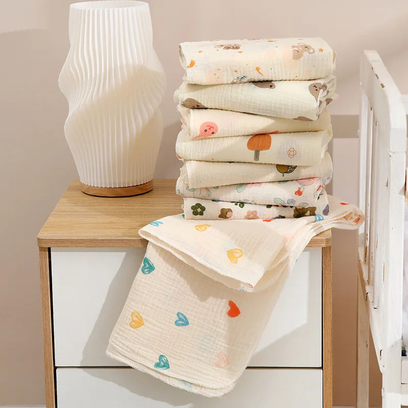 Double Layer Muslin Baby Blanket Newborn Receive Blanket Cotton
