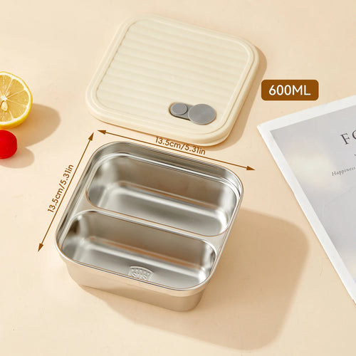 WORTHBUY Portable 304 Stainless Steel Lunch Box For Kids Students