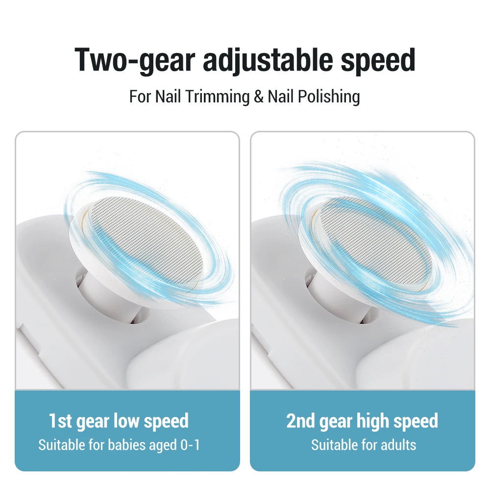 Electric Nail Clippers With Light Automatic Anicure Trimmer Adult Baby