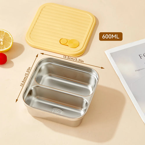 WORTHBUY Portable 304 Stainless Steel Lunch Box For Kids Students