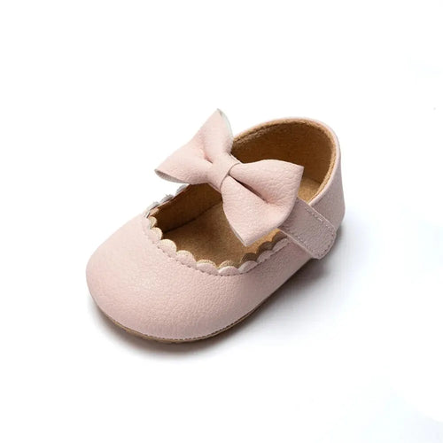 Meckior 2024 New Baby Girls Shoes Bowknot Party Dress First Walker