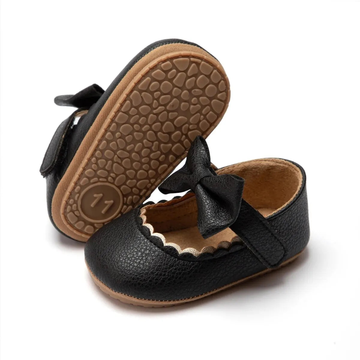 Meckior 2024 New Baby Girls Shoes Bowknot Party Dress First Walker