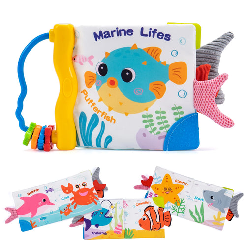 3D Animal Tail Cloth Book Soft Baby Cloth Book Newborn Montessori