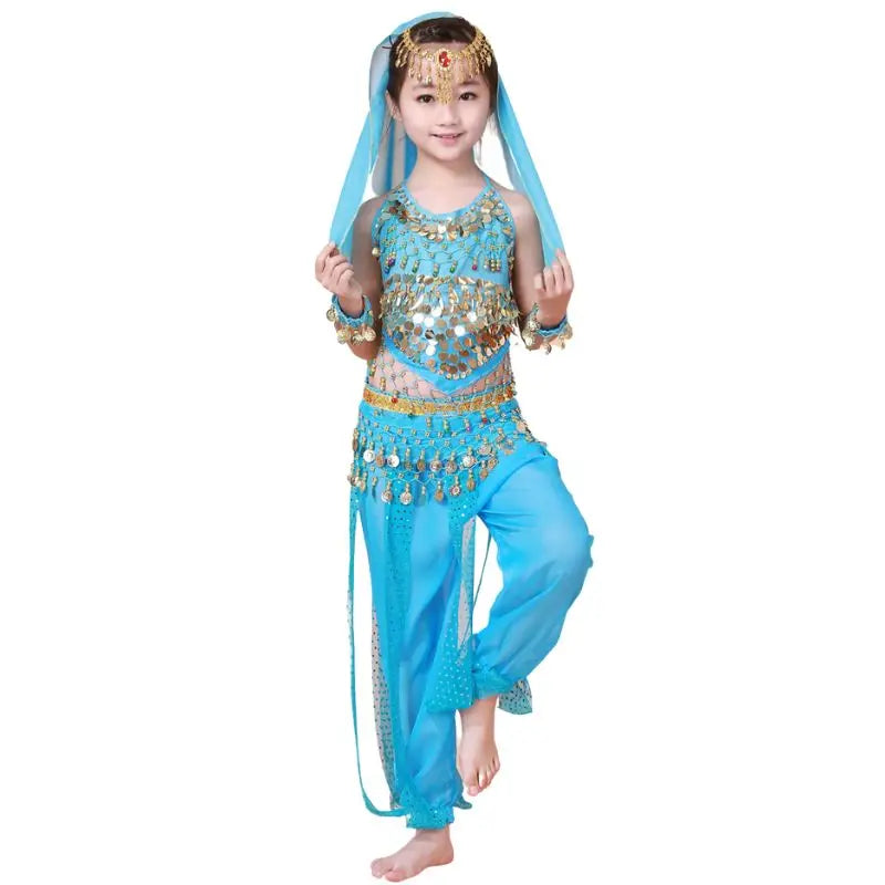 Stage Chiffon Children Indian Belly Dance Girl Costume Halloween