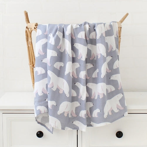 Bamboo Muslin Cotton Baby Blankets Newborn Infant | Bamboo Muslin