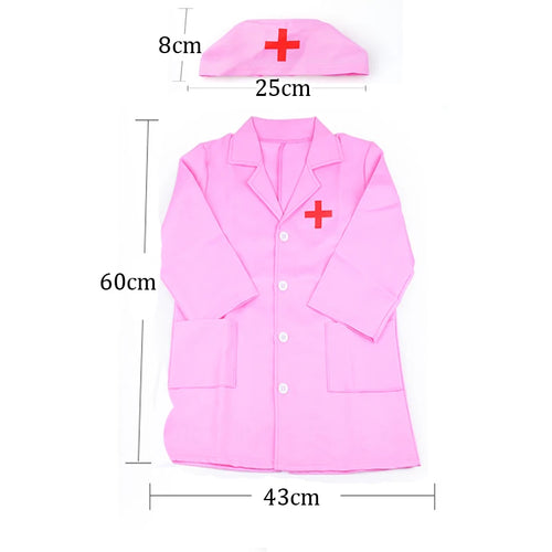 Simulation doctor nurse work Children Uniform Cross Coat Halloween