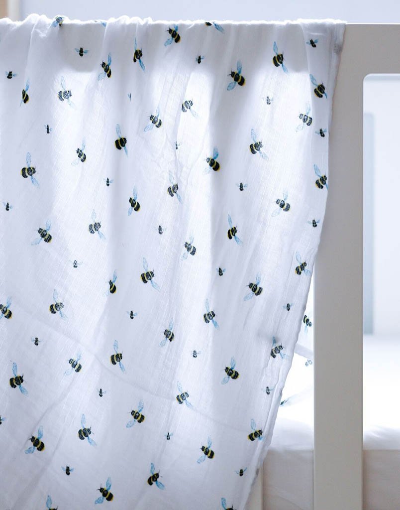 ORGANIC SWADDLE SET - BUSY BEES (Bee + Hive)