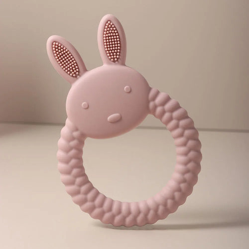 Cute Baby Rabbit Baby Toy Food Grade Safe Silicone Toothbrush bunny