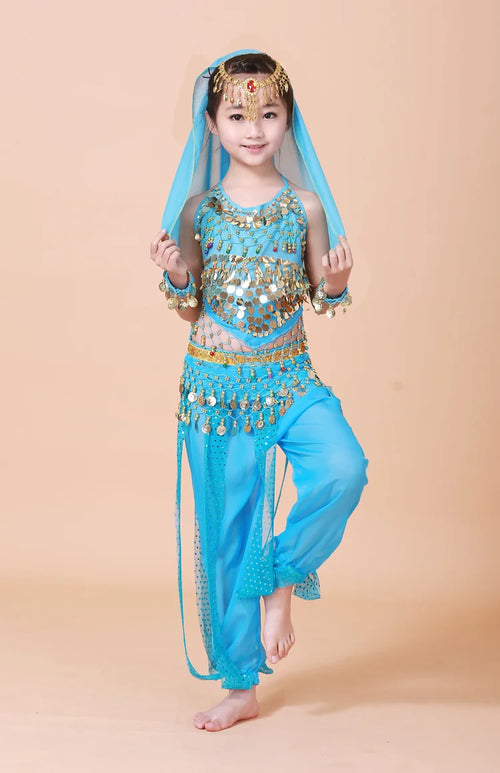 Stage Chiffon Children Indian Belly Dance Girl Costume Halloween
