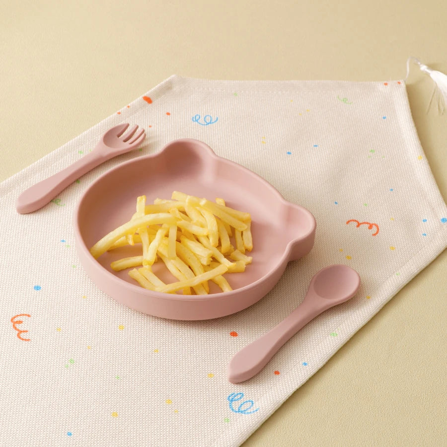 Wholesale Silicone Baby Feeding Set BPA Free Suction Dishes Plate
