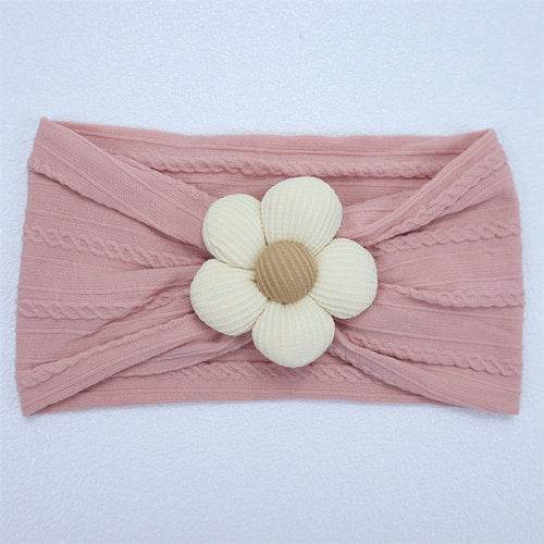 New Flower Nylon Girl Hairband Elastic Soft Baby Headband for Children