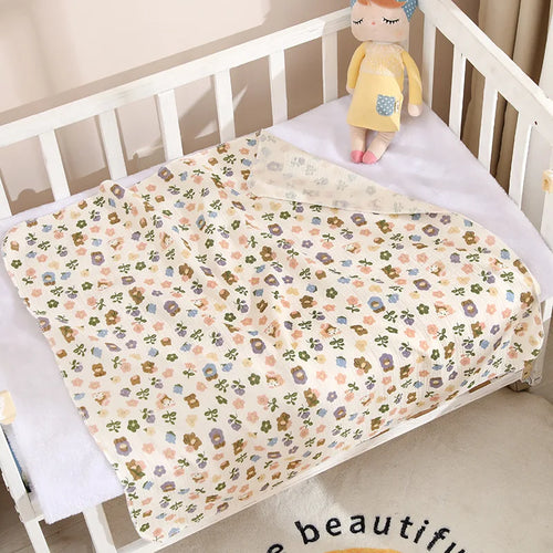 Double Layer Muslin Baby Blanket Newborn Receive Blanket Cotton