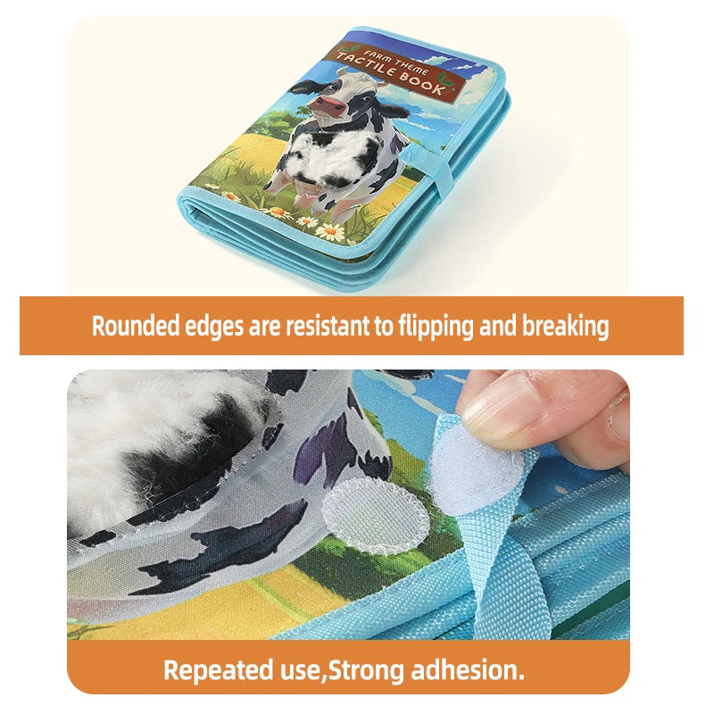 Montessori Baby Book Toy Early Education Soft Cloth Book Early