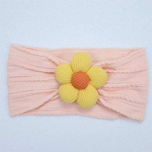 New Flower Nylon Girl Hairband Elastic Soft Baby Headband for Children