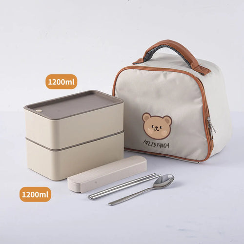 WORTHBUY Plastic Lunch Box Picnic Portable Sealed Bento Boxes With