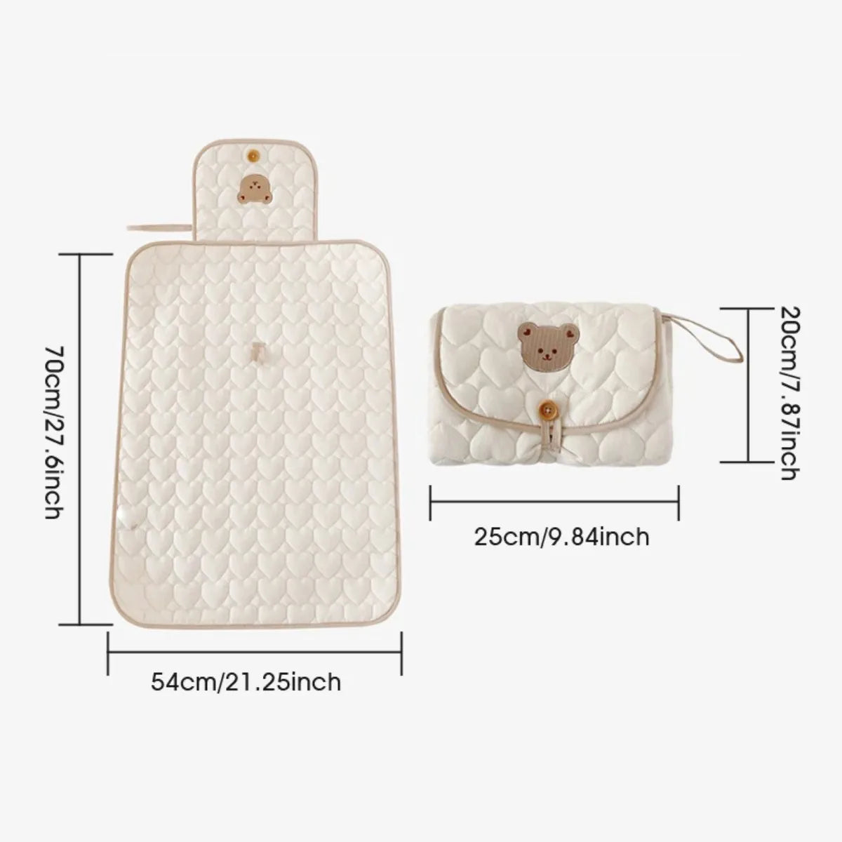 Baby Foldable Diaper Changer Baby Changing Mat Waterproof Changing Pad