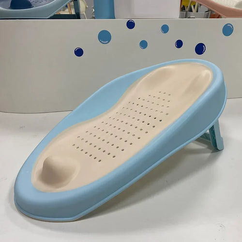 Foldable Baby Bath Seat - Non-Slip PP Shower Net Support, Ergonomic