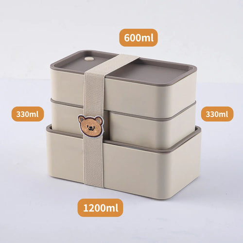 WORTHBUY Plastic Lunch Box Picnic Portable Sealed Bento Boxes With