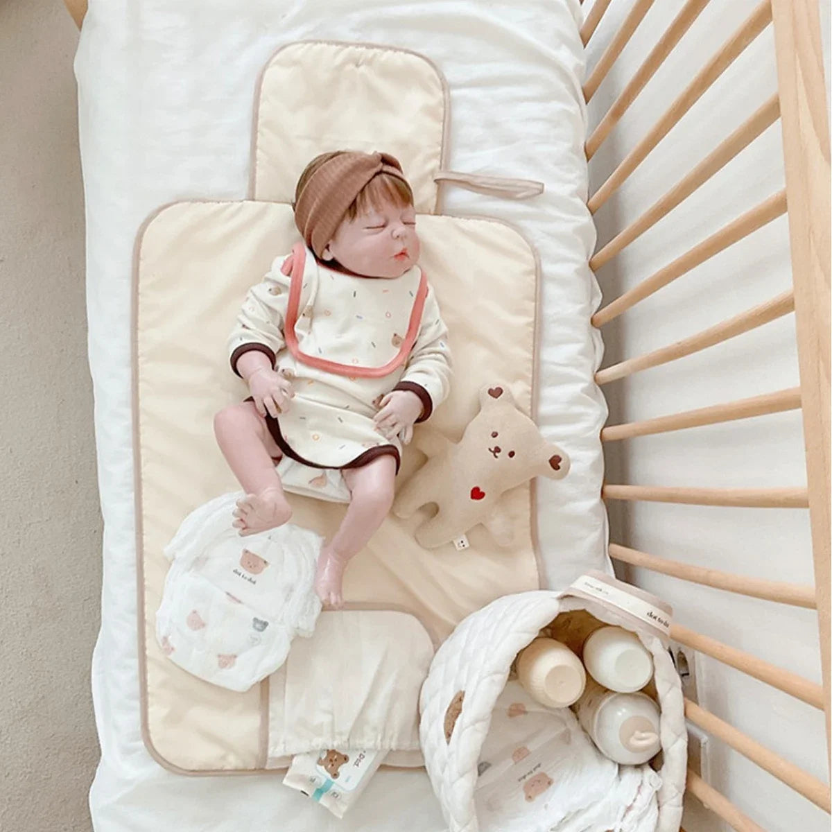 Baby Foldable Diaper Changer Baby Changing Mat Waterproof Changing Pad