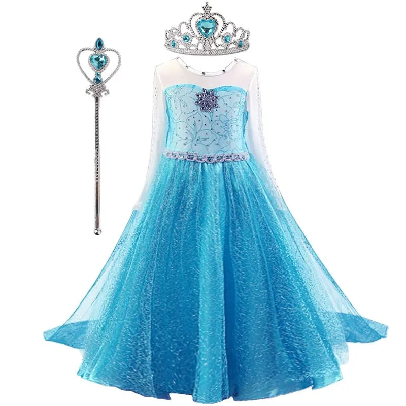 Elsa Dress for Girls 3-10 Yrs Birthday Role Elsa Princess Dress For