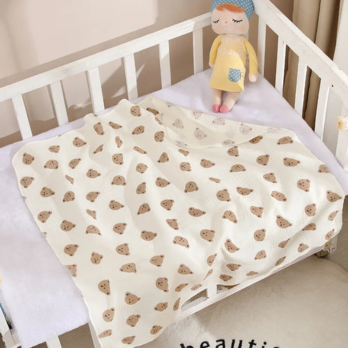 Double Layer Muslin Baby Blanket Newborn Receive Blanket Cotton