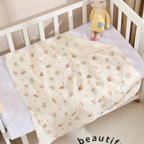 Double Layer Muslin Baby Blanket Newborn Receive Blanket Cotton