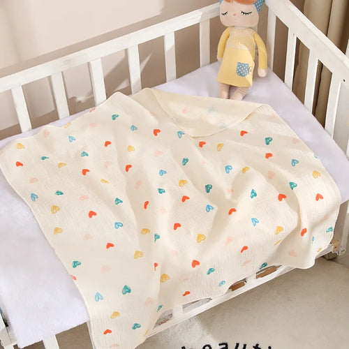 Double Layer Muslin Baby Blanket Newborn Receive Blanket Cotton