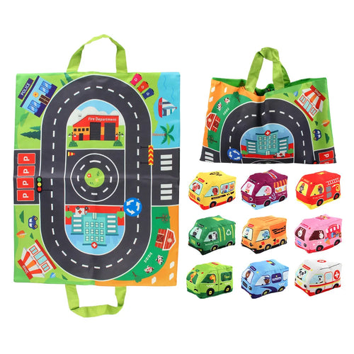 Soft Fabric Car Toy for Babies - Tear-Resistant Cloth Book with