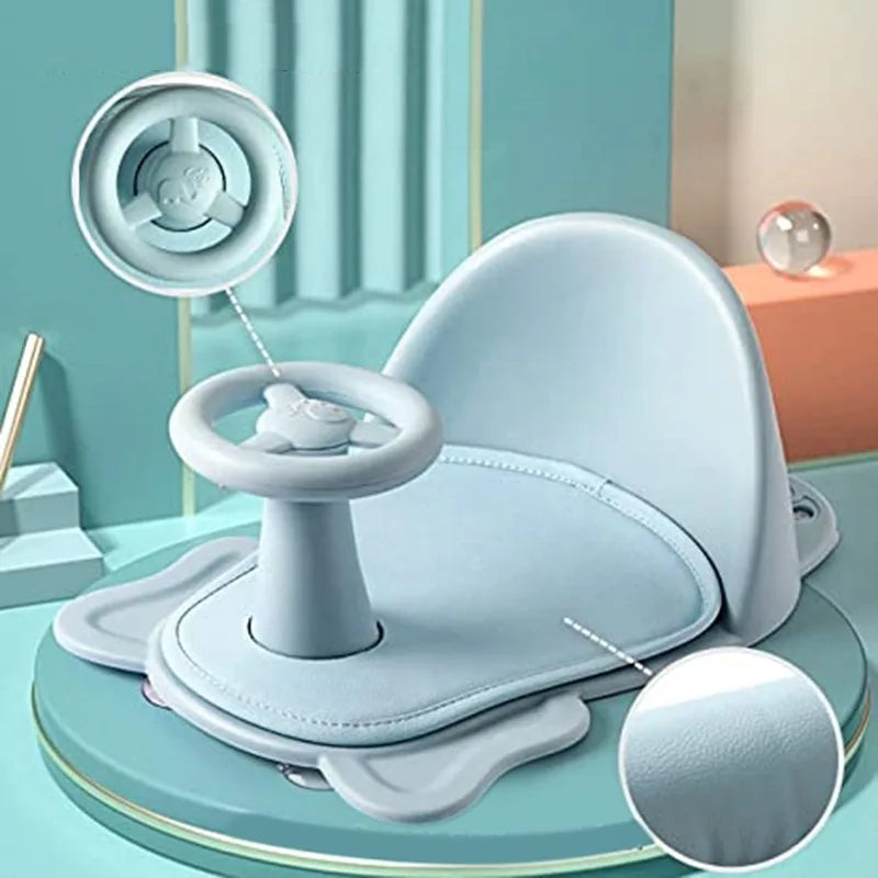 Baby Bath Seat Can Sit/Lie Down Newborn Non-slip Round Bathtub Seat
