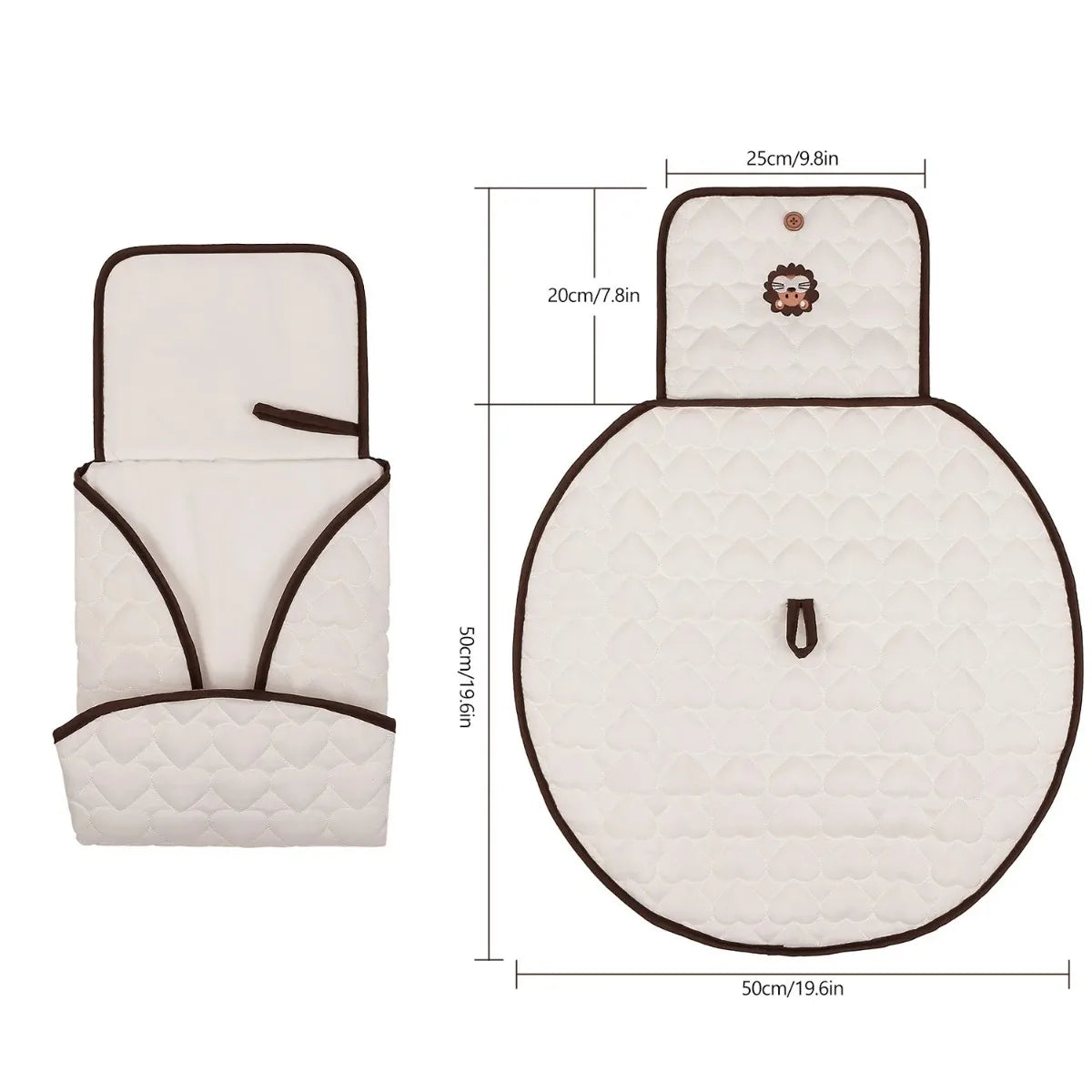 Baby Foldable Diaper Changer Baby Changing Mat Waterproof Changing Pad