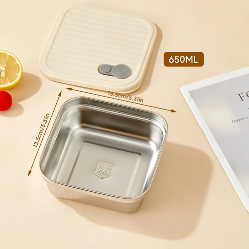 WORTHBUY Portable 304 Stainless Steel Lunch Box For Kids Students