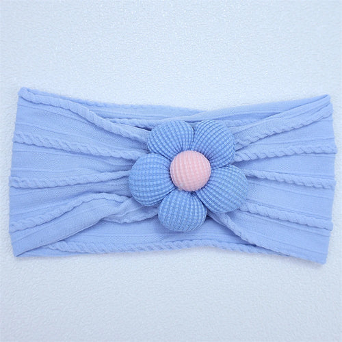 New Flower Nylon Girl Hairband Elastic Soft Baby Headband for Children